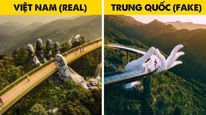 trung quốc đạo nhái cây cầu vàng đà nẵng