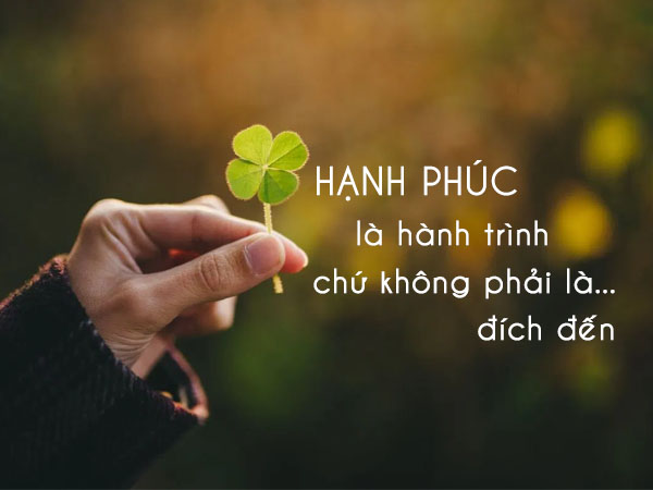 Hạnh phúc không phải là đích đến, mà là một cuộc hành trình