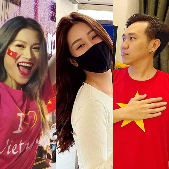 Tiến Luật, Hồ Việt Trung, Khánh Vân... ăn mừng Việt Nam chiến thắng 4-0 - Ảnh 1. Tiến Luật, Hồ Việt Trung, Khánh Vân... ăn mừng Việt Nam chiến thắng 4-0