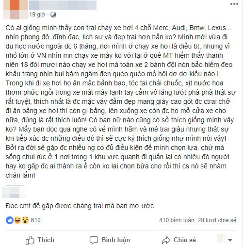 Cô ɢάι đi du học 6 tháng về tuyên bố: ƈʜỉ ʏêυ τɾɑι Tây đi 4 bánh lịch lãm, ɢʜέτ τɾɑι Việt đi xe máy nhìn “dơ dơ”