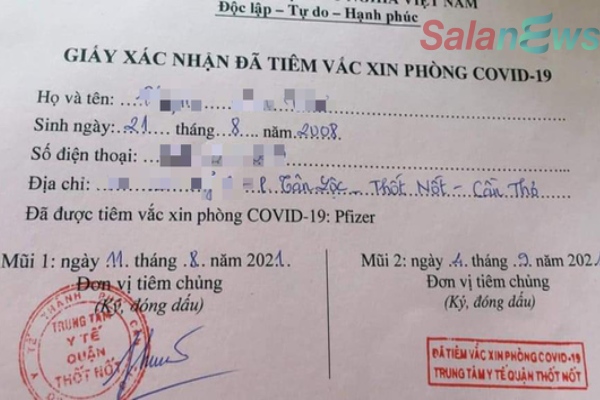 Đình chỉ giám đốc trung tâm và nhân viên y tế quận vụ tiêm vắc xin COVID-19 trẻ 13 tuổi