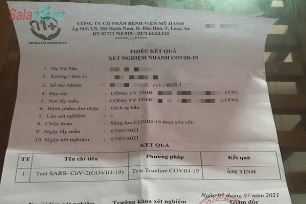 Không đi test vẫn được cấp giấy xét nghiệm âm tính với COVID-19, được đi khắp nơi