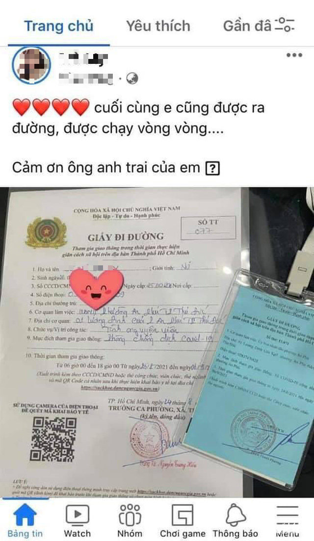 Khoe giấy đi đường được chạy vòng vòng lên Facebook, tình nguyện viên bị thu hồi giấy - Ảnh 1. Khoe giấy đi đường được chạy vòng vòng lên Facebook, tình nguyện viên bị thu hồi giấy - Ảnh 1.