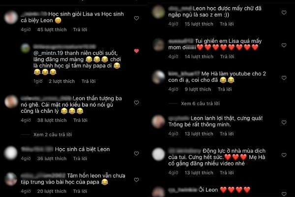 Cư dân mạng vô cùng yêu mến 2 nhóc tỳ nhà Hồ Ngọc Hà. (Ảnh: Chụp màn hình) Cư dân mạng vô cùng yêu mến 2 nhóc tỳ nhà Hồ Ngọc Hà. (Ảnh: Chụp màn hình)