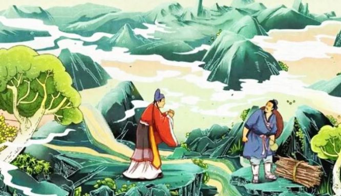 Trong câu chuyện về Bát Tiên, Lã Động Tân cũng hóa thành người hành khất, giúp đỡ một người con có hiếu trở thành thần y.