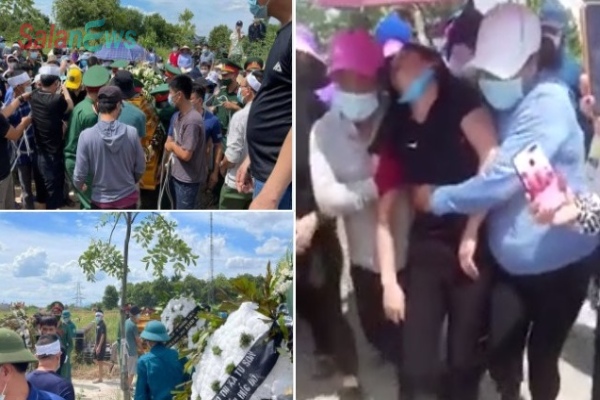 Quân nhân Trần Đức Đô đã được an táng, gia đình khóc ngất tiễn biệt con