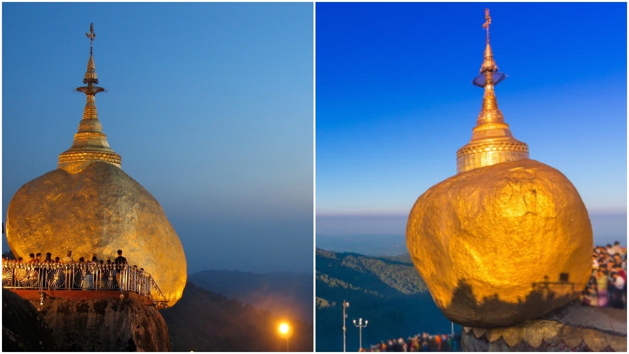 Tảng đá dát vàng ‘chênh vênh’ nghìn năm trên núi