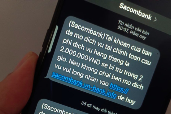 Tái diễn hàng loạt tin nhắn lừa đảo mạo danh ngân hàng - Ảnh 1.