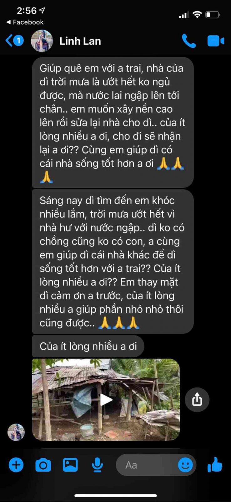 Cô này nhắn tin cho rất nhiều người bạn của nam ca sĩ để xin tiền xây nhà cho “dì”…